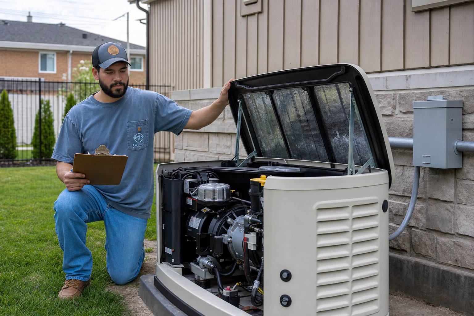 Residential transfer switch installation for generator backup power