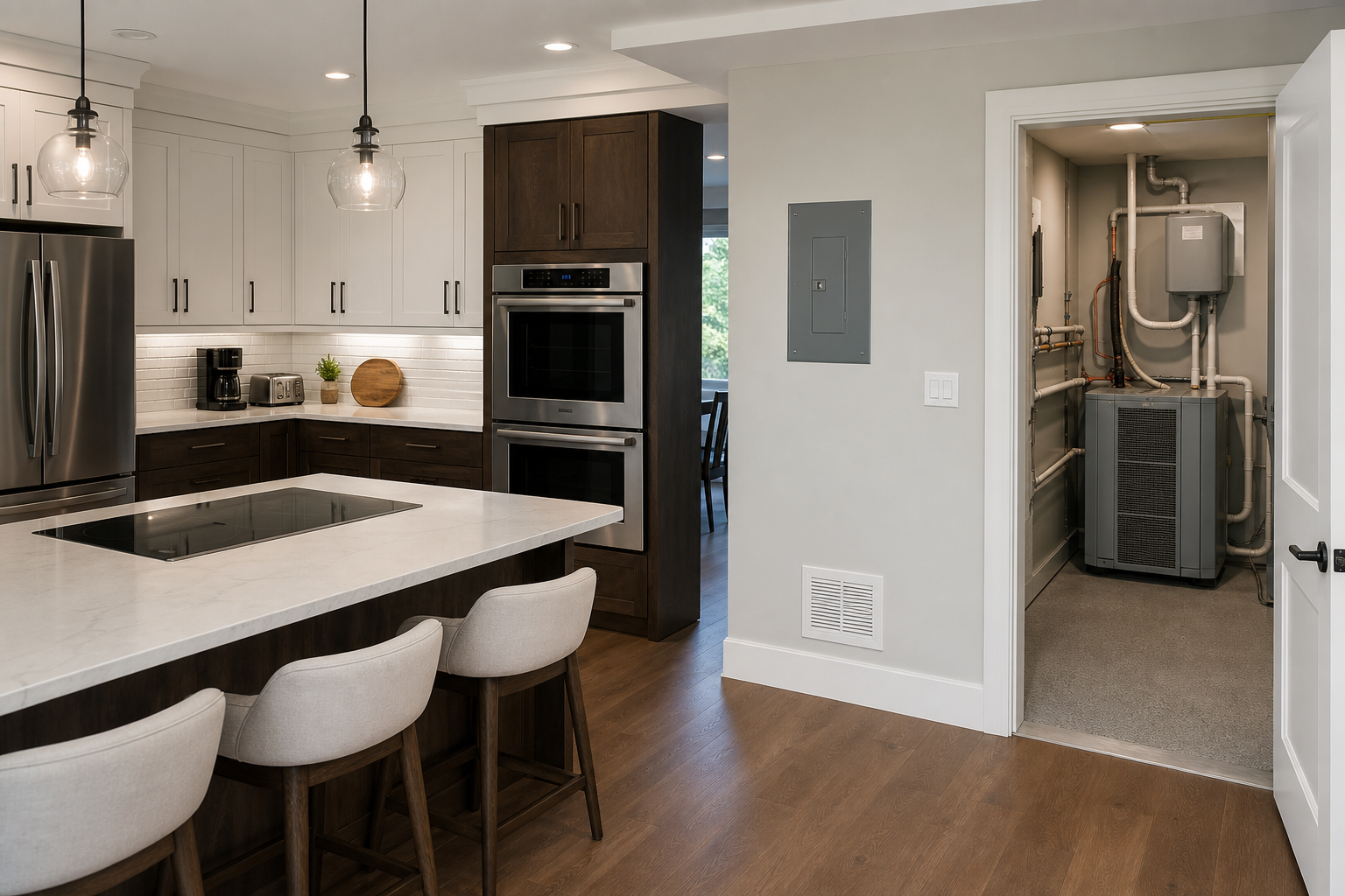 Interior space representing high demand home electrical planning