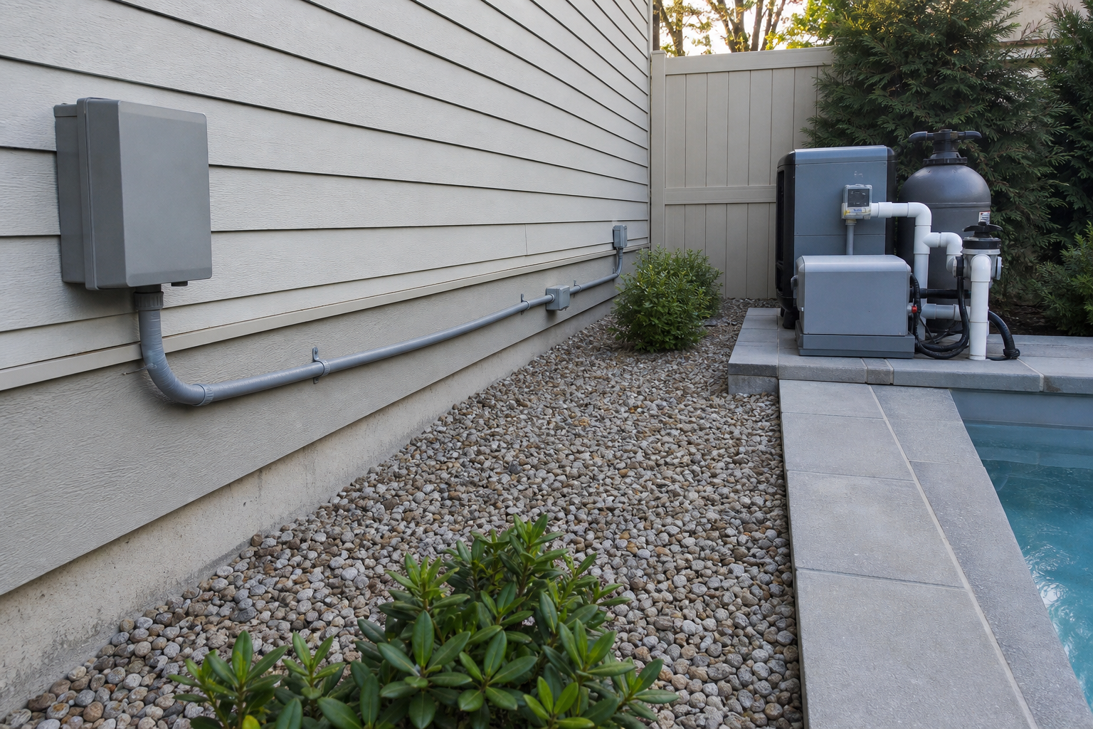 Outdoor living electrical planning for a residential home