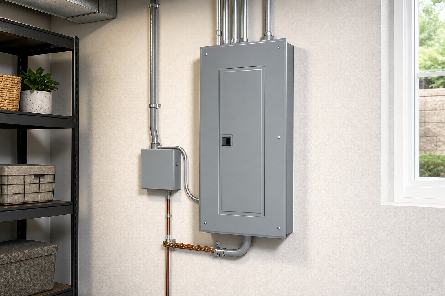 Modern residential electrical panel replacement