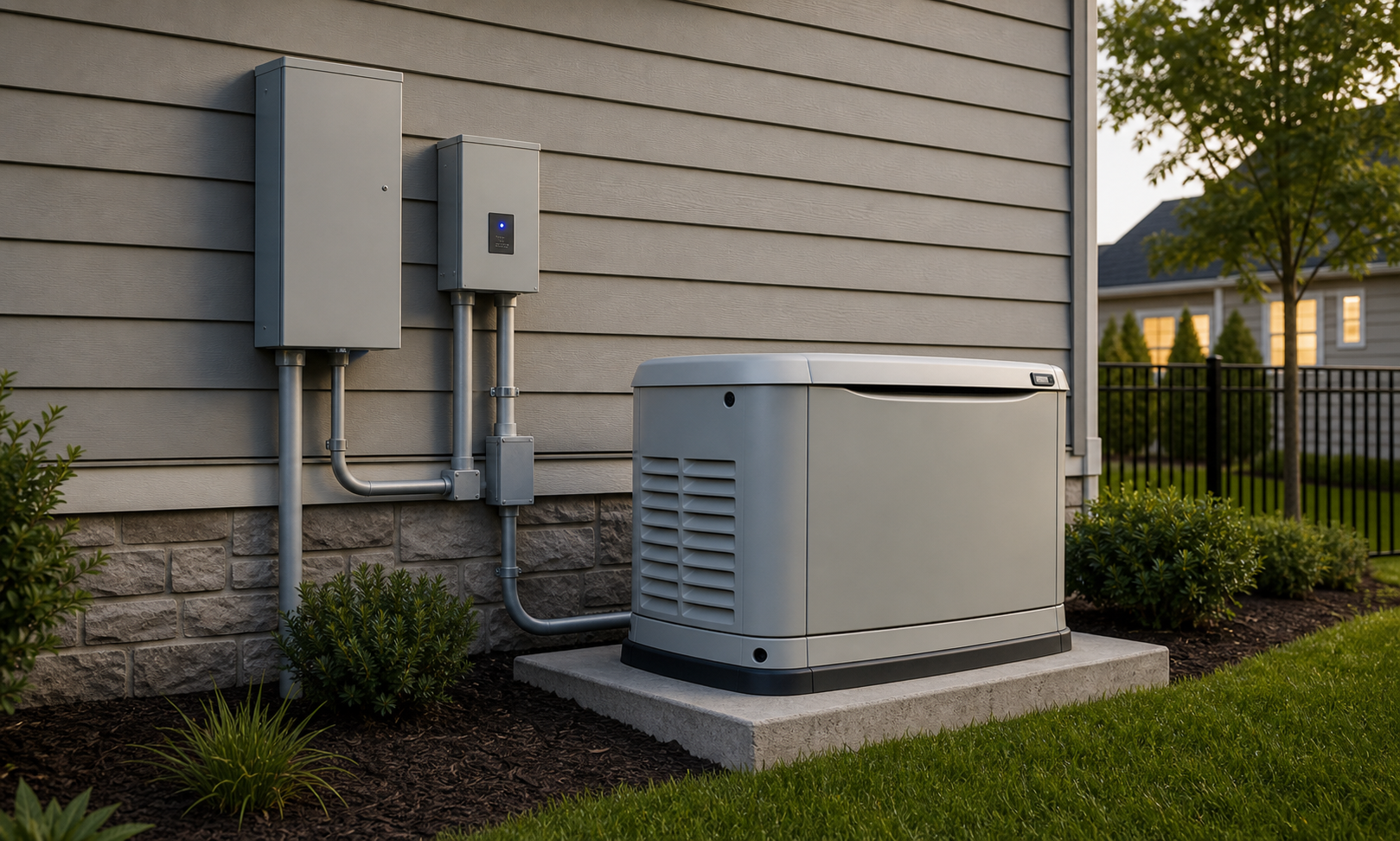 Residential transfer switch installation for generator backup power